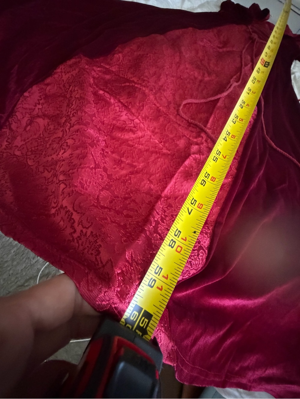 Wine Red Hooded Medieval Gown - Picture 7 of 13